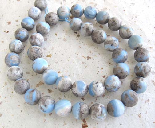 Rare Oregon Owyhee Blue Opal Designer Matte 9mm Smooth Round Item Specifics