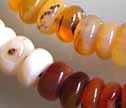 AB  Mexican Fire Opal 7-8mm Smooth Rondelle Beads