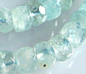 Sparkly Aquamarine Faceted 6mm Wheel Beads