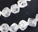 Crack Crystal (Natural) 4mm Cross Drilled Cube