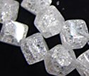Crack Crystal (Natural) 7mm Cross Drilled Cube