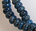 Denim Blue Lapis 6mm Smooth Rondelle Beads