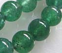 Translucent Emerald Green  Jade 8mm Round Beads  