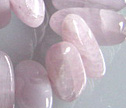 Kunzite 7x15 Cross Drilled Freeform Oval Beads