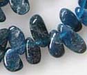 Peacock Apatite 6x9mm Freefrom Briolette Beas