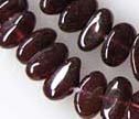 Gem Opaque Rhodolite Garnet 5x10mm Cross Drilled Oval Beads