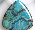 Larimar Blue Crazy Lace Agate 40mm Pendant