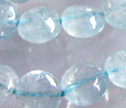 Baby Blue Aquamarine 6mm Coin Beads