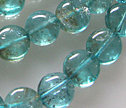 Neon Blue / Green Apatite 6.5mm Smooth Coin