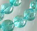 Neon Blue / Green Apatite 8mm Smooth Coin