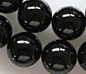 Black Onyx 12mm Smooth Round Beads