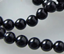 Natural Black Onyx 4mm Smooth Round
