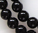 Black Onyx 8mm Smooth Round Beads