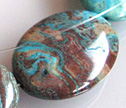 Antique Calsilica 25x35mm Oval Beads