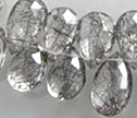 AA Tourmalated Quartz Faceted 6x8 to 8x10mm Briolettes