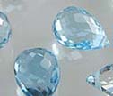 Swiss Blue Topaz Faceted 5x7mm Full Briolette Beads