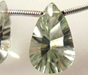 AAA Green Amethyst Concave Starburst 9x13mm Briolette
