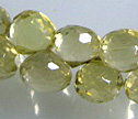 AA Lemon Quartz Faceted 7mm Onion Beads