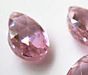 AA Pink Cubic Zirconia 6x9mm Flat Briolette