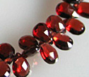 AA Mozambique Red Garnet Faceted 5x7mm Briolette Beads