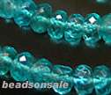 AA Neon Blue Apatite Faceted 5mm Rondelle Beads
