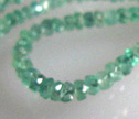 Columbian Emerald Faceted 2-2.5mm Rondelle Beads