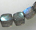 Blue Fire Labradorite Faceted 6.5mm Cube