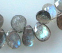 Blue Fire Labradorite Faceted 5x7mm Briolettes