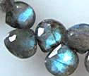 Blue Fire Labradorite Faceted 8.5mm Briolettes