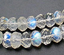 A++ Blue Fire Moonstone Faceted 6mm Rondelle