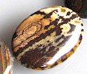 Designer Iron Wood Jasper 22x35 Smooth Oval Beads