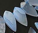 Blue Lace Agate Top Drilled Graduated Spear 
