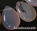 Gray Agate 12x18mm Smooth Briolettes