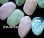Multi Beryl Morganite Aqumarine 9x16mm Smooth Long Free Form Drop 