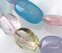 Mix AA Chalcedony Lemon Rose Quartz Nuggets