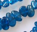 Peacock Blue Apatite Cross Drilled 5x7mm Oval