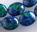 AA Azurite Malachite 8x10mm Oval Beads