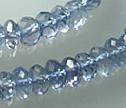 Micro Faceted Ink Blue Iolite 4mm Rondelle