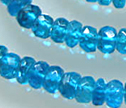 Electric Blue Apatite Faceted 3.5mm Rondelle