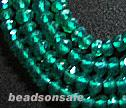 Emerald Green Onyx Faceted 3mm Rondelle Beads