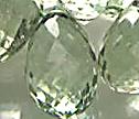 Green Amethyst Faceted 7x10mm Full Briolettes