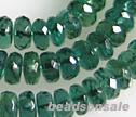 AA Emerald Green Apatite Faceted 3.5mm Rondelle 