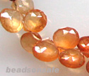 Hessonite Garnet Faceted 6.5mm Briolettes