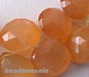 AA Peach Reflective Moonstone Faceted 10mm Briolettes