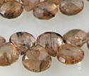 Andalusite Faceted 6mm Briolette Beads