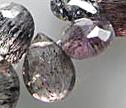 Rare Moss Amethyst Faceted 7x9mm Briolettes