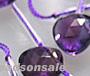 AA Deep Amethyst Calibrated 8mm Briolettes beads Hong Kong Cut
