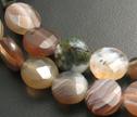 Bostwana Agate Faceted 8mm Coin