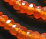 AA Royal Orange Carnelian Micro Faceted 3mm Rondelle