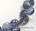 Ink Blue Iolite Faceted 5mm Briolettes